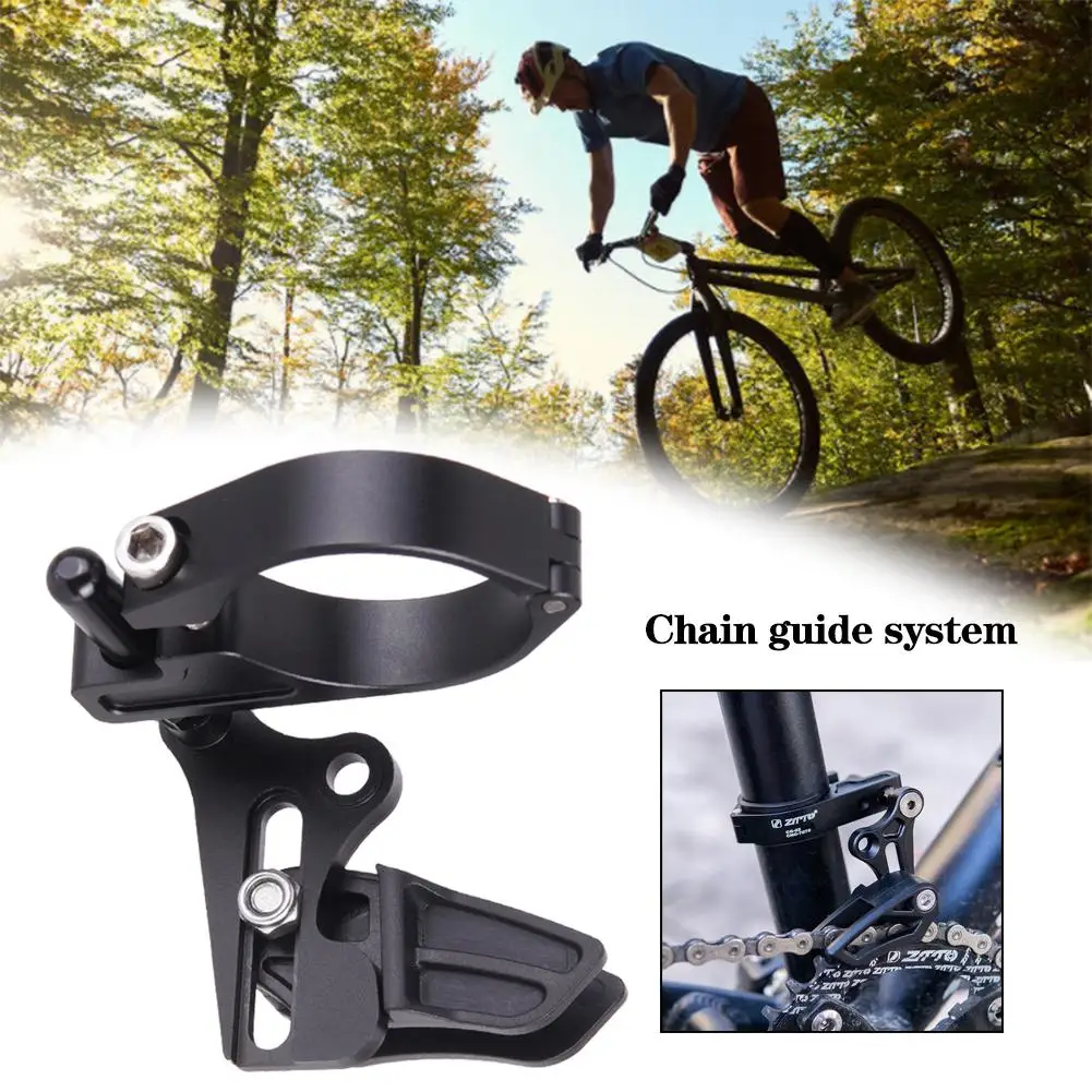 Новая направляющая велосипедной цепи сеть MTB направляющая система устройство для улавливания капель защита велосипедной цепи Подходит для 31,8 мм-35 мм транспортного трубопровода