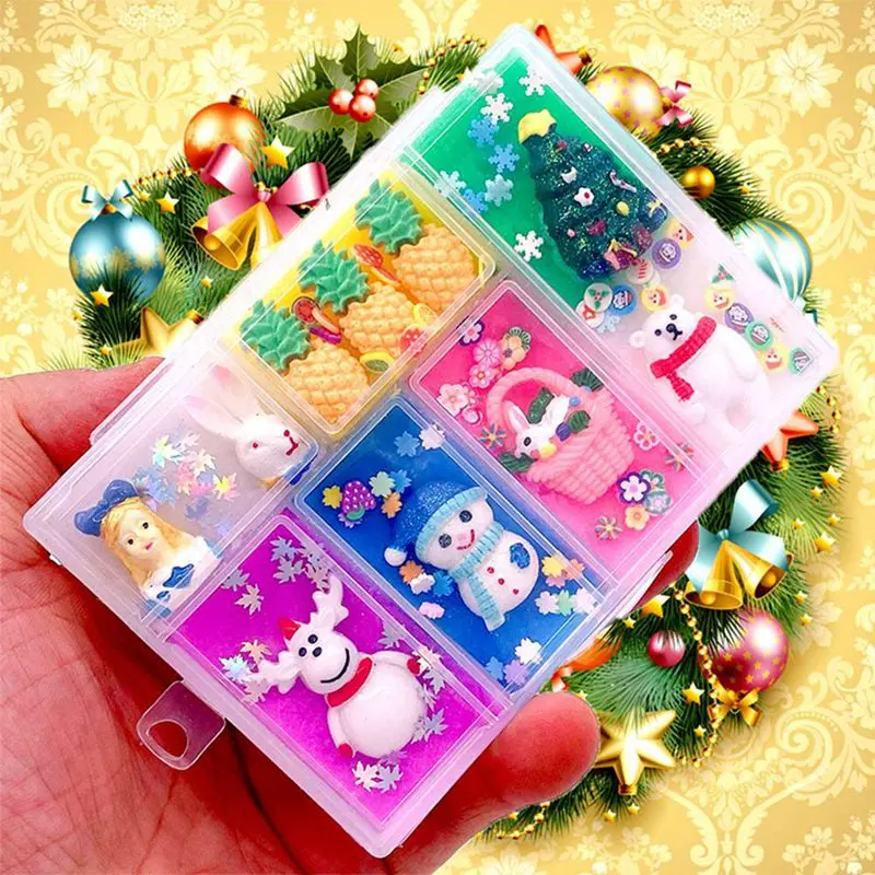 Dreamy шесть сеток глина Кристалл грязи DIY Кристалл грязи Игрушка Рождество матовый грязи тыкать грязь игрушка подарок