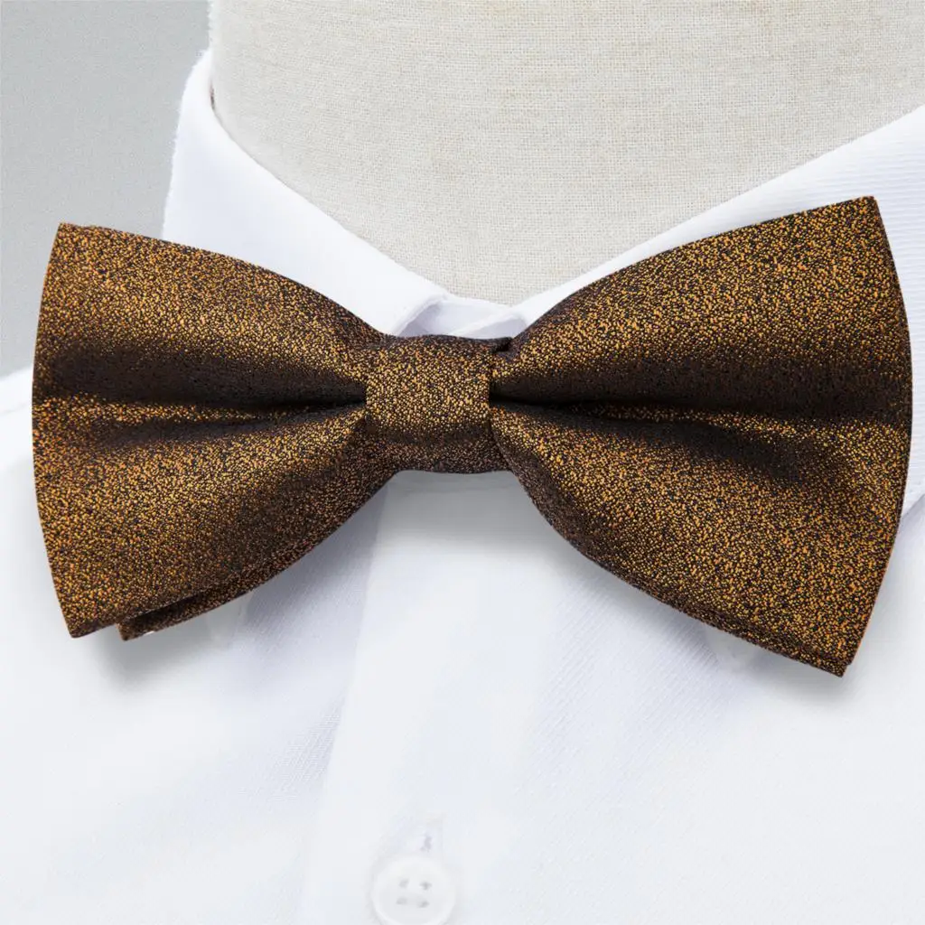 Мужской галстук-бабочка, золотой Одноцветный шелковый галстук-бабочка платок, запонки, набор, высокое качество, мужской свадебный галстук-бабочка, модные вечерние, деловые LH-116