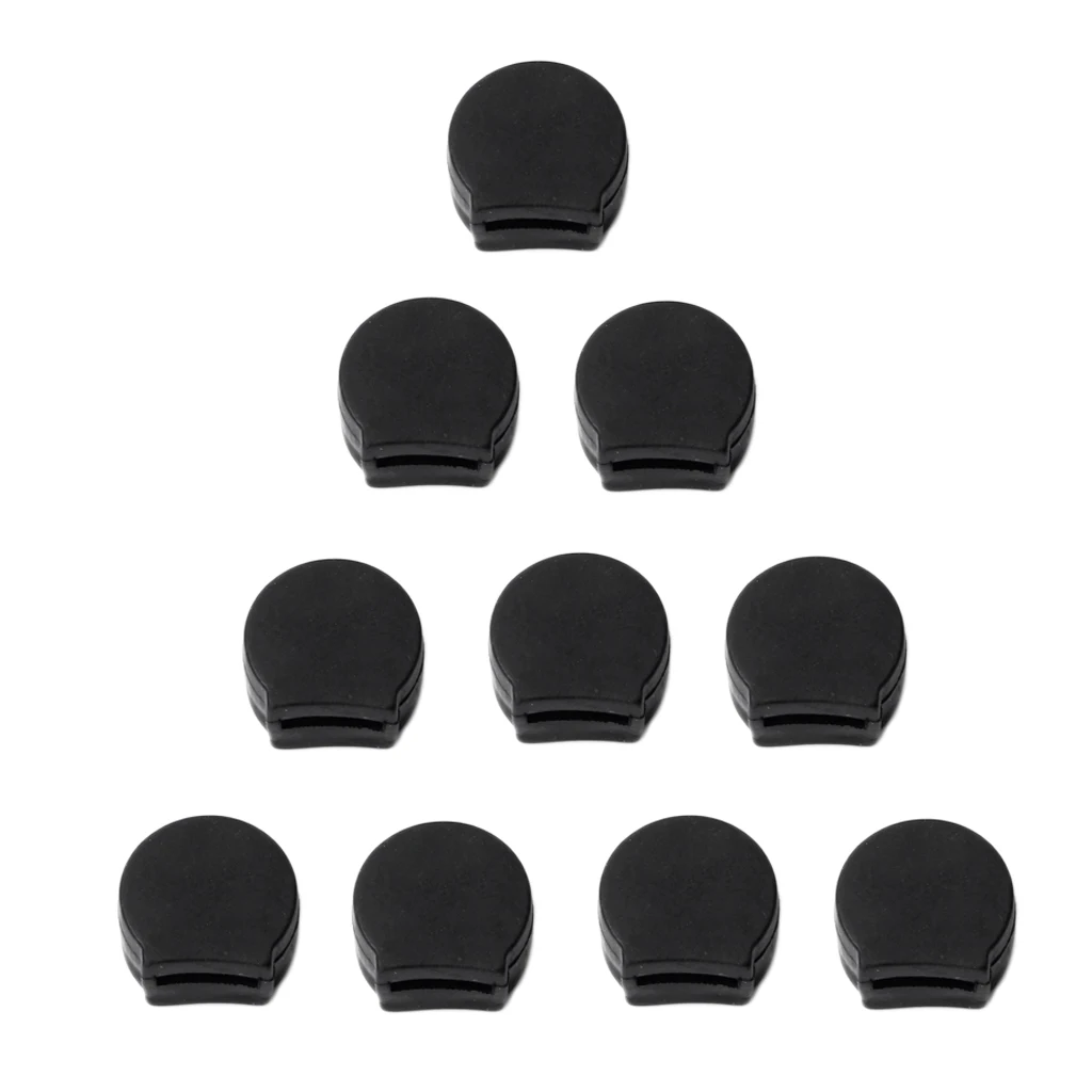10 Pieces Black Rubber Finger Cover Thumb Rest Cushion Woodwind Accessory