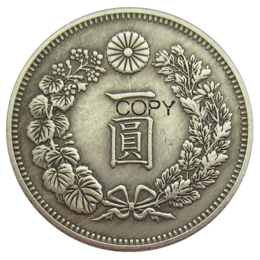 JP (114) японские монеты 1 Йен мейджи 30 (1897) год Посеребренная монета маленький тип