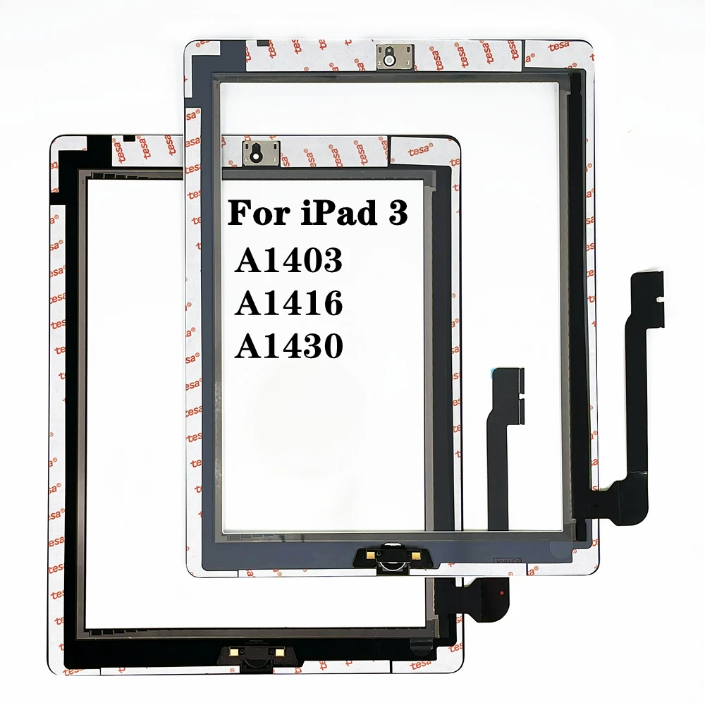 Оптовая продажа заводская цена сенсорный экран для iPad 3 1416 A1430 1403 переднее стекло