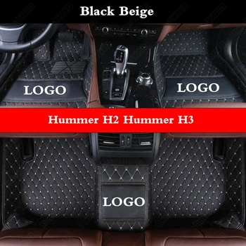 

Custom Car Floor Mats for Hummer H2 Hummer H3 Personalized Leather Black All Weather Cars Mat Pads Automotive Carpet Cover Rugs