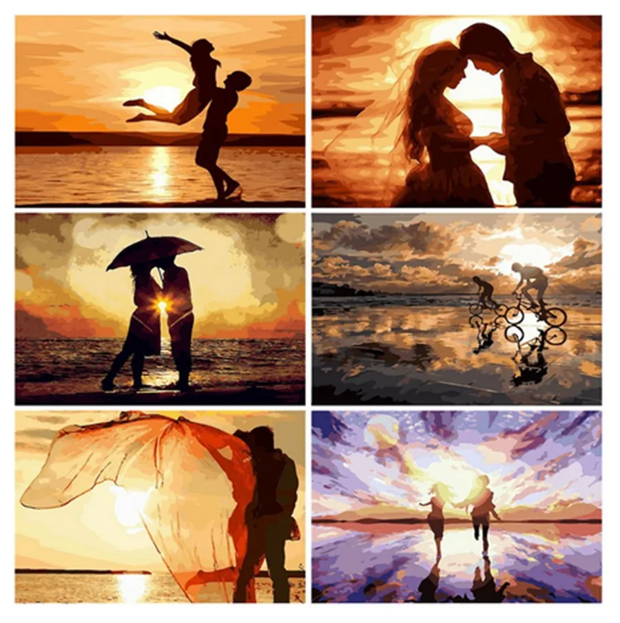

Muxun 5D Diy Diamond Painting Couple Landscape Cross Stitch Girl And Sunset Embroidery Rhinestone Picture Home Decor Gift Rp271