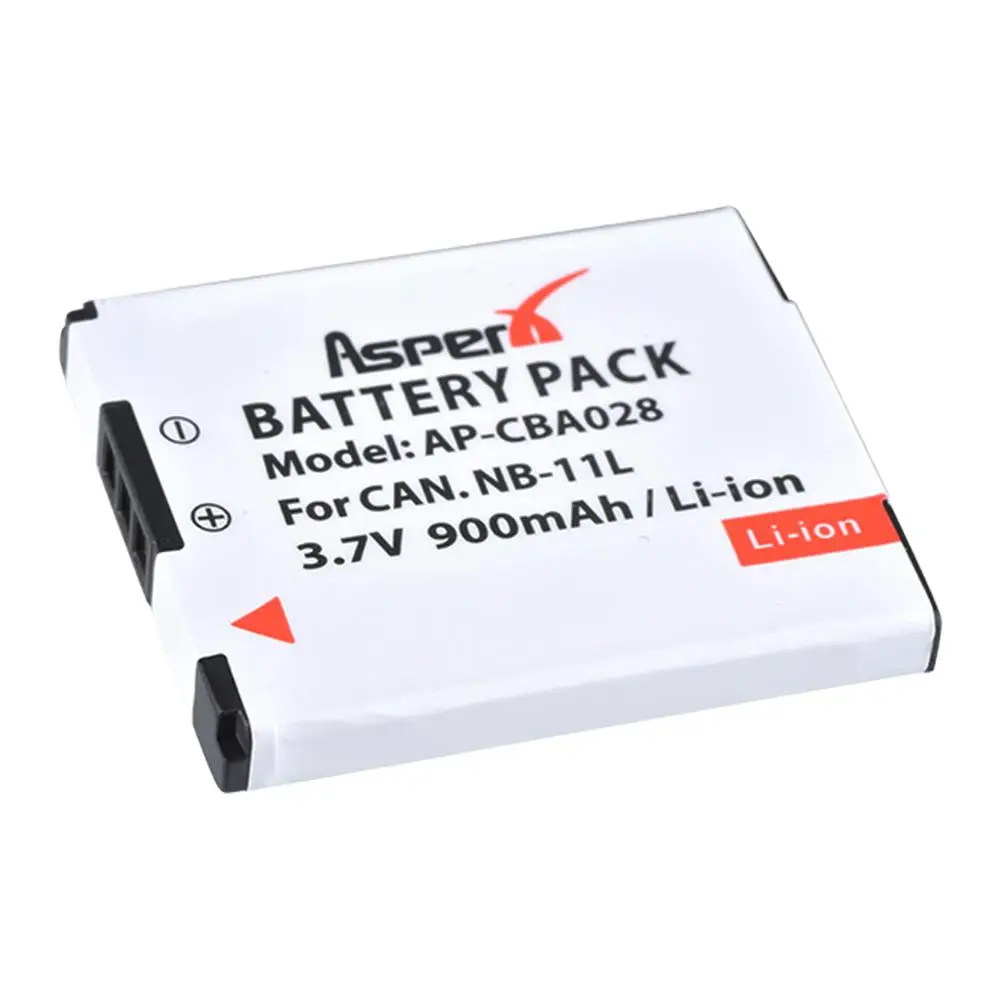 Сменный аккумулятор AsperX для Canon PowerShot A2400 A2500 A2600 A3400 A3500 A4000 2 шт. 900 мА · ч NB 11L