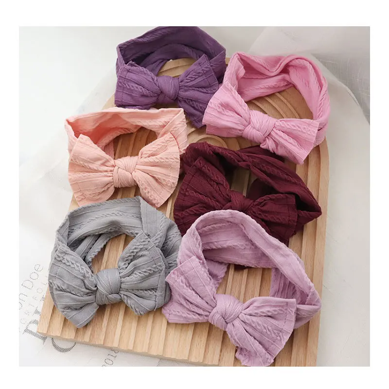 Baby Hair Band Girls Bow Elastic Headbands Turban Baby Hair Accessories Kids Headware 18 Colors best baby accessories of year