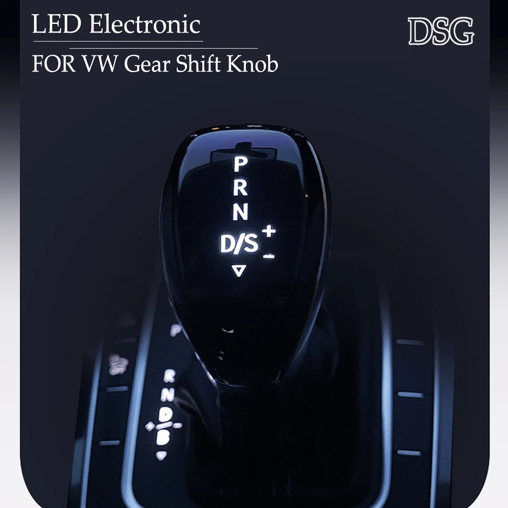 DSG AT Synchronize electronic display Gear Shift Knob White light for