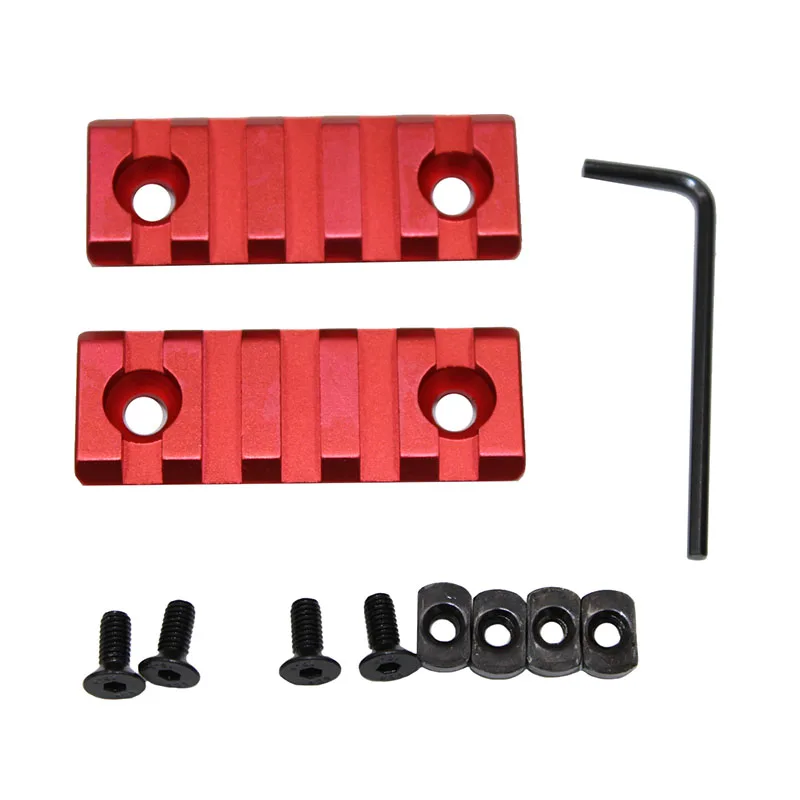 

20mm red rail 5slots Mlok Rail m-lok railway base M Lok Handguard interface Adapter rail