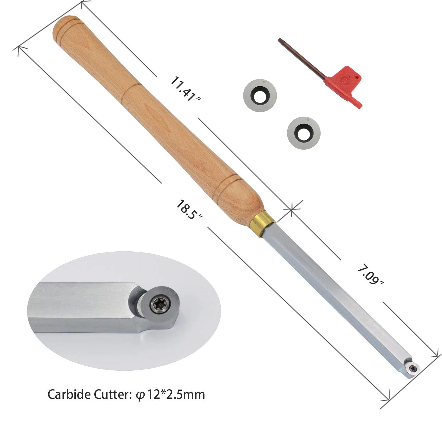 Токарный резец с твердосплавными наконечниками и цилиндрической пластиной Ci0 12