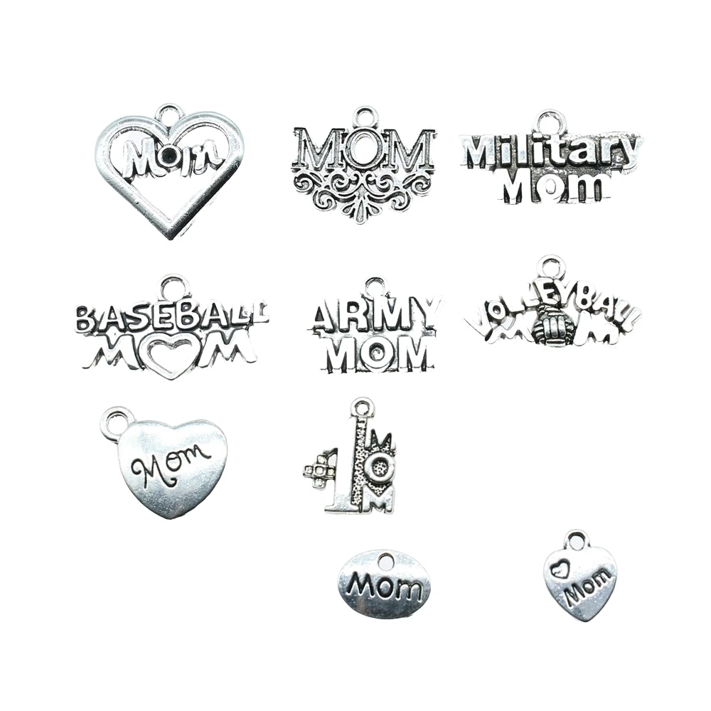 20 шт. / Лот подвески для мамы античное серебро подвеска матери талисманы