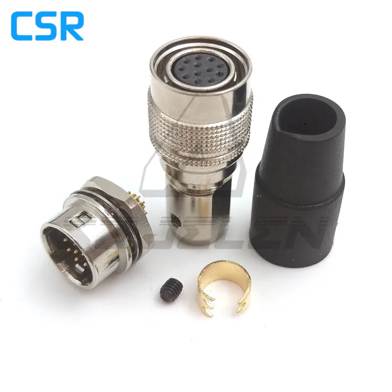 Hirose разъем 12 pin, HR10A-10P-12S/HR10A-10r-12P, промышленная камера мощность панель проводов закрепляемая розетка