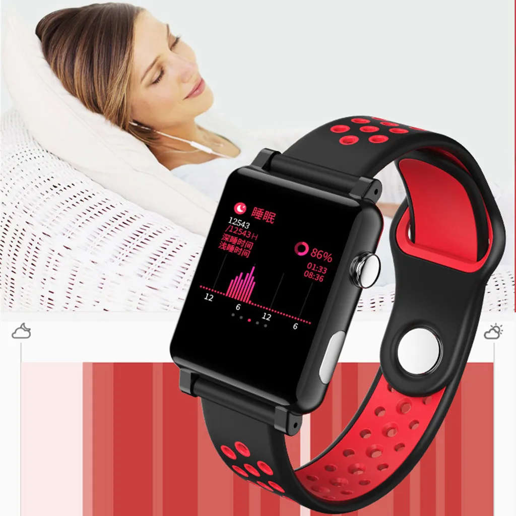 B71 большой экран SmartWatch водонепроницаемый шагомер, отслеживание сна фитнес-браслет