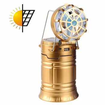 

LED Solar Outdoor Camping Fishing Tent Lamp Portable Light Lantern Torch with Fan