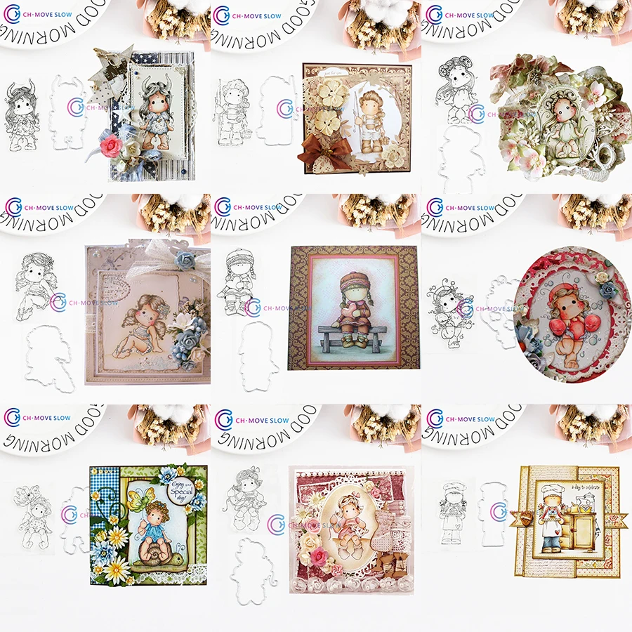 CH штампы и Вырубные для девочек металлические резки сделай сам скрапбукинг