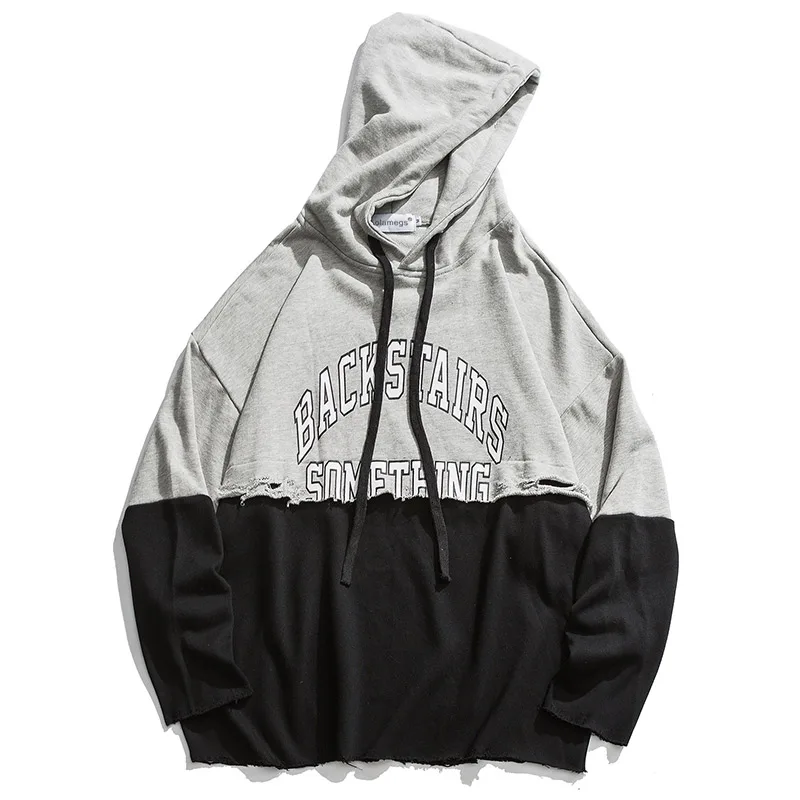 Gray Aolamegs, мужские толстовки, Harajuku, Хит, цветные толстовки, забавные, с буквенным принтом, повседневные пуловеры, высокая уличная одежда, подходит ко всему - Цвет: Gray