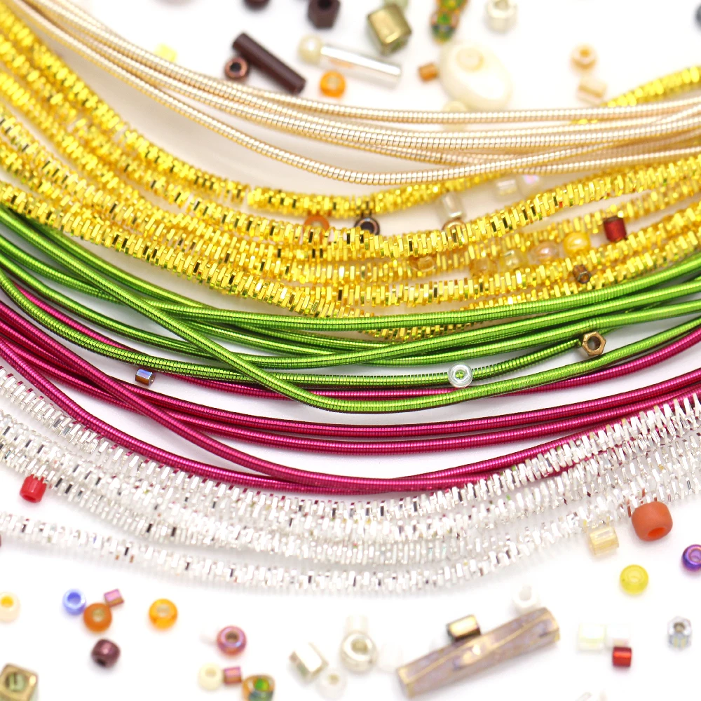 Вышивальная нить французская проволока круглая квадратная шелковая медная