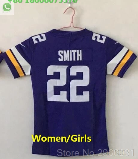 Миннесота,, качественная женская футболка 8 Sam Bradford 14 stefon diggs 19 adam thilen 22 Harrison Smith 33 Dalvin Cook