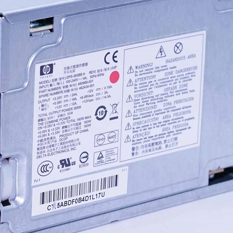 Блок питания для hp ATX 12V dc7900 dc7800 365W DPS-365BB A api4pc44 PS-6361-4HF 460968-001 462434-001