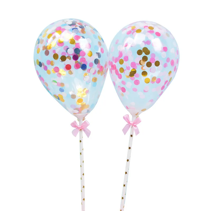 1 шт. Топпер для торта Конфетти украшения воздушный шар в горошек с бумажной