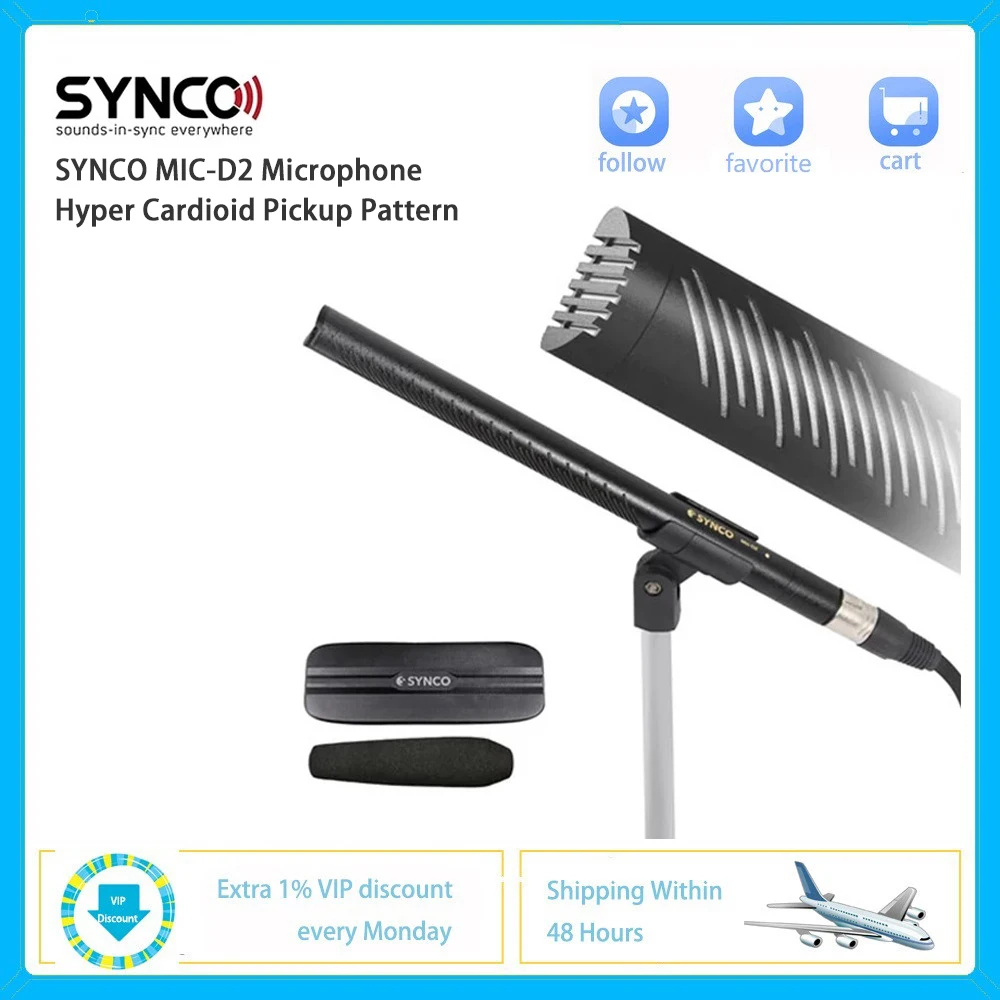 Synco Mic D2 Professional Hypercardioid Condenser Broadcast Microphone