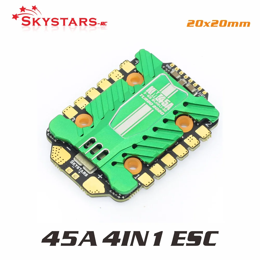 Skystars KM45A 4IN1 ESC 3-6S 32 BIT BLHELI-32 ESC Electronic Speed Controller 20X20mm For RC Drone FPV Racing MultiRotor