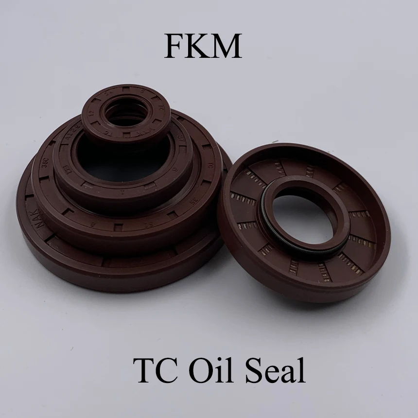 12*19*5 12x19x5 12*20*5/7 12x20x5/7 Fluoro FKM Fluorine Rubber Spring Double Lip TC Ring Gasket Radial Shaft Skeleton Oil Seal |