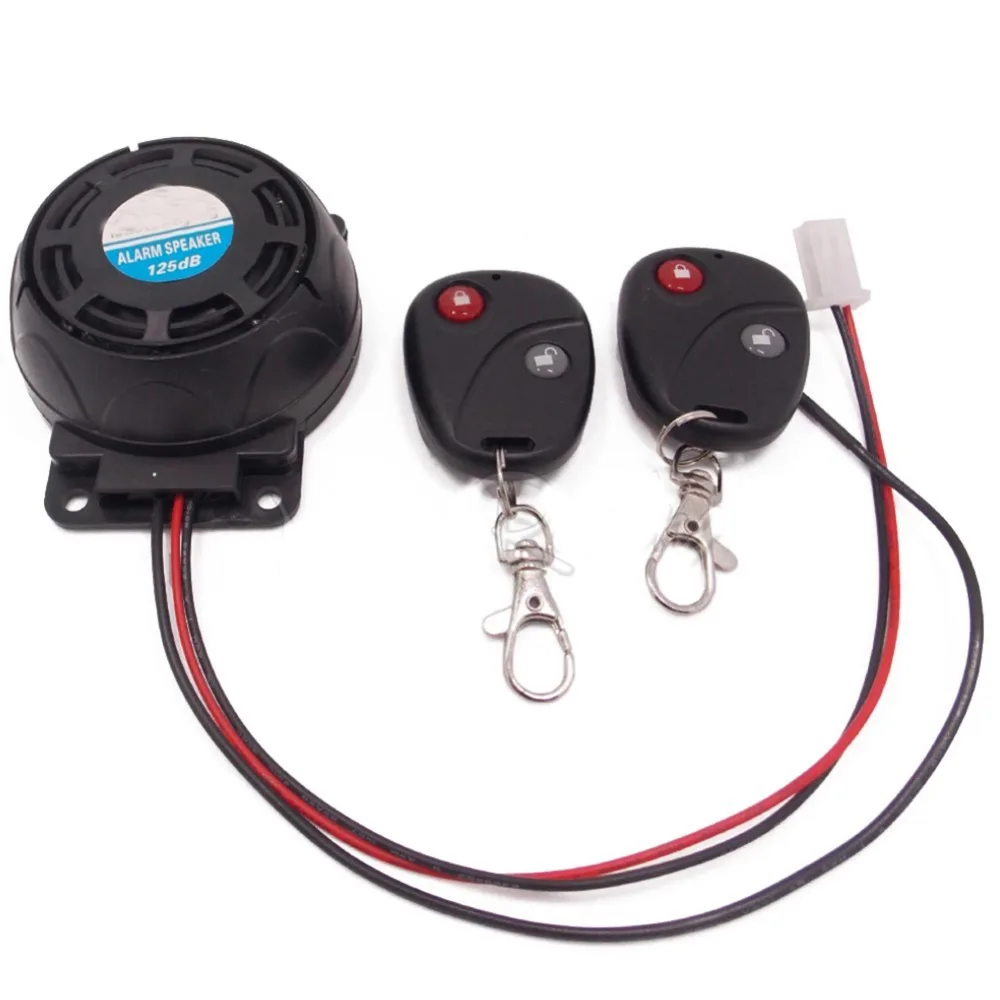 12V двойной удаленный сигнал тревоги мотоцикла, 105-125dB мотоцикл дистанционного Управление звуковой сигнал Анти-кражи охранная Системы