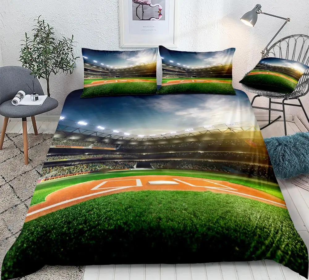 Детский комплект постельного белья с 3D принтом спортивный футбольным рисунком