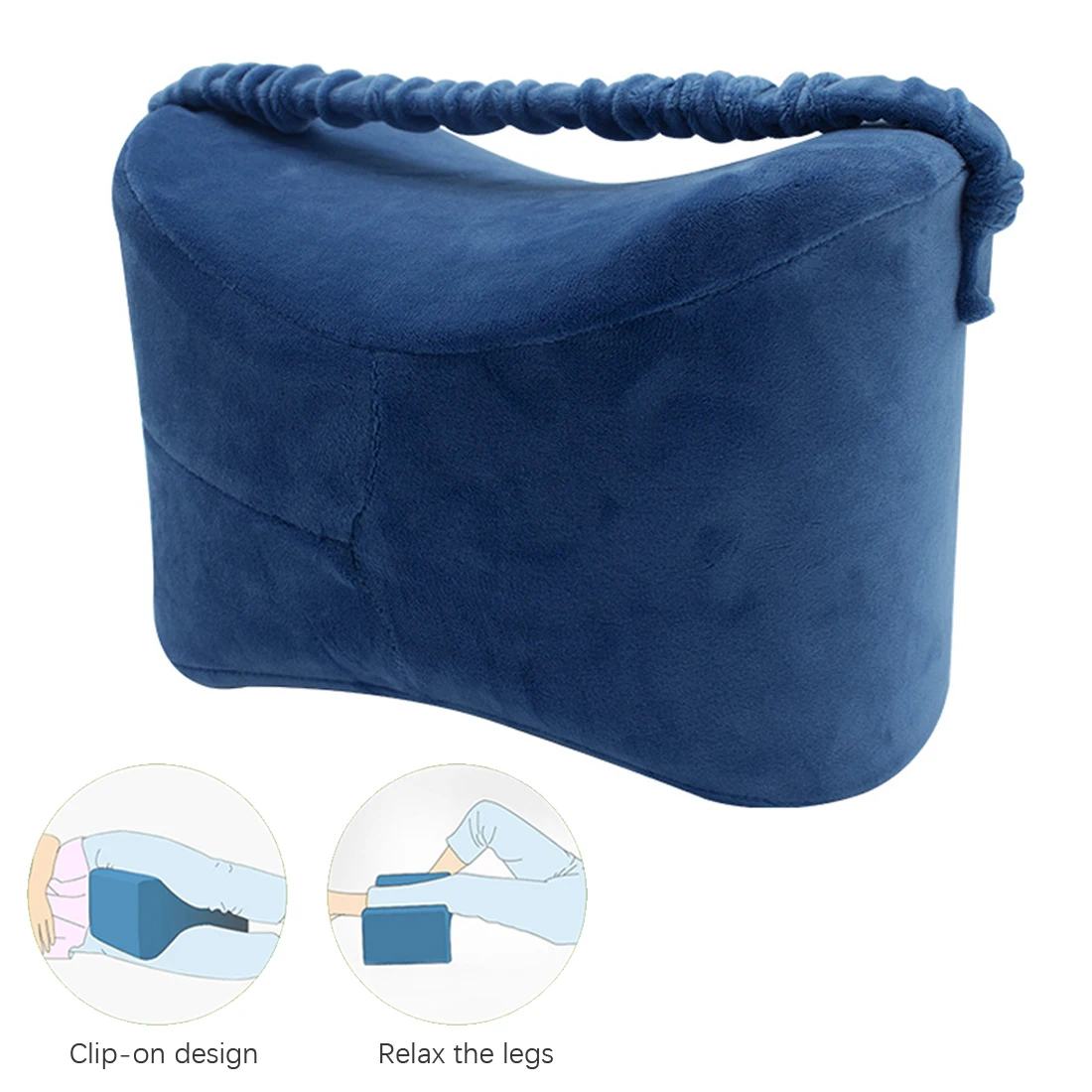

Memory Foam Knee Pillow for Side Sleeper, Pregnancy, Sciatica Relief, Back Pain,Hip and Joint Pain - Leg Positioner Support