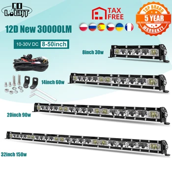 

CO LIGHT 12D Slim Led Work Lights 12V 24V 8-50inch Spot Flood 30W-240W Driving Offroad 4X4 Led Light Bar for Trucks Car SUV ATV