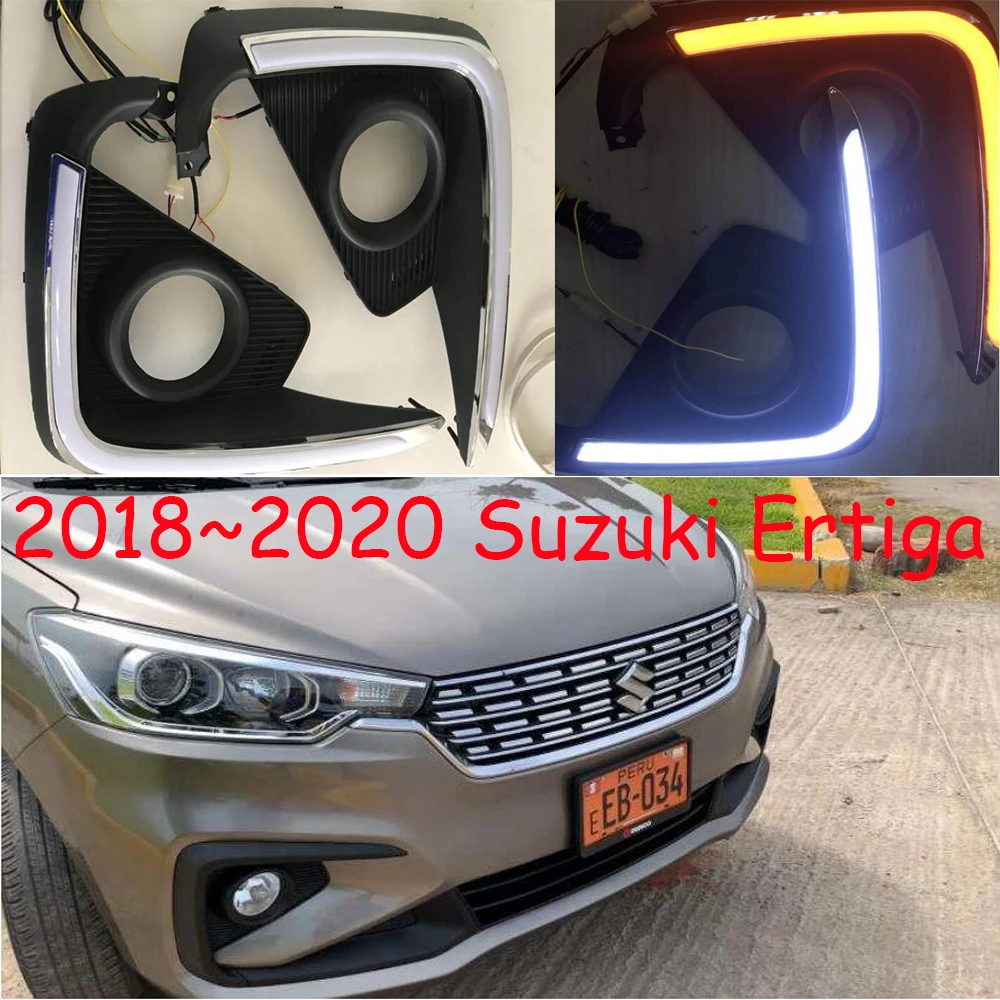 2020y Автомобильный задний светильник для Suzuki Ertiga, Дневной светильник, автомобильные аксессуары, светодиодный DRL головной светильник для Ertiga, задняя фара туман светильник