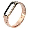 rose gold Mi jobs mi Band 3 mi Band 4 ремешок металлический PRO для Xiaomi mi Band 3 браслет из нержавеющей стали mi Band 3 браслеты Замена наручного ремня - Цвет: rose gold