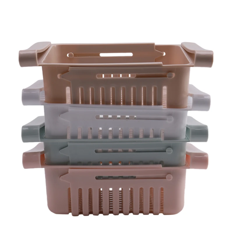 

Hot 4 Space Saver Fridge Freezer Cupboard Kitchen Organizer Storage Rack Shelf Holder