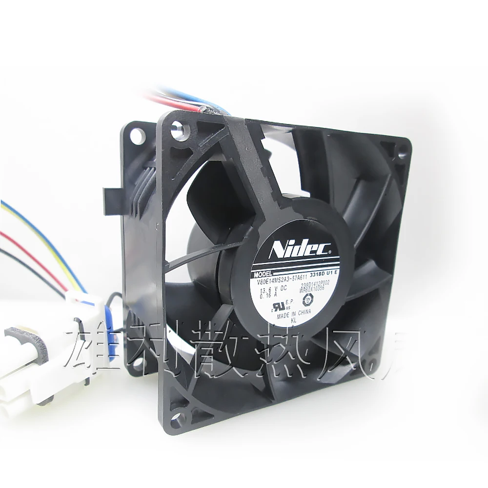 Refrigerator WR60X10356 cooling fan Brand new For Nidec V80E14MS2A3-57A611 13.6V 8038 waterproof cooler