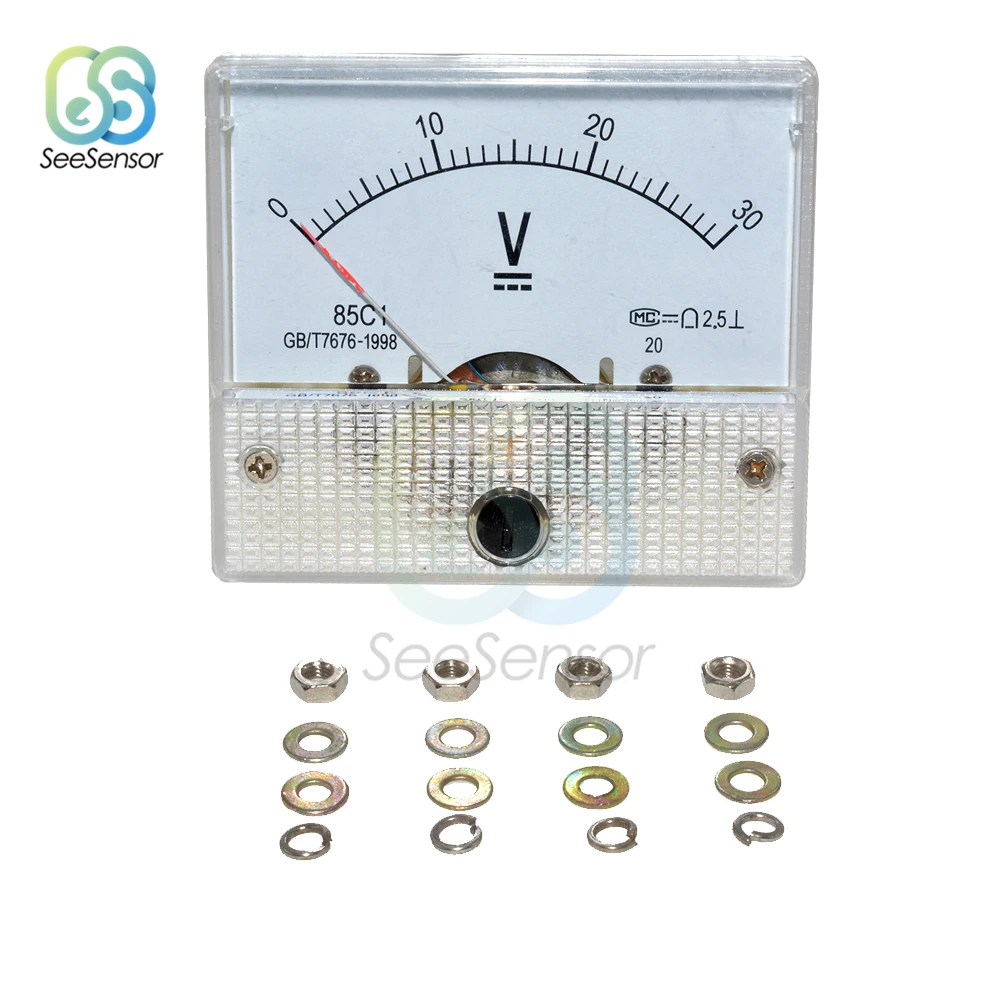 DC 30V 50V Аналоговая Панель вольтметр измеритель напряжения 85C1 30V 50V механические измерители напряжения