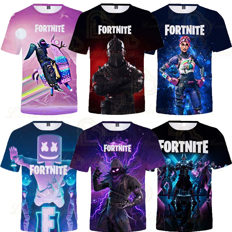 Buena Compra Camiseta con estampado de verano 3D de Fortnite para hombre y mujer, playera para niño y niña, Tops geniales, ropa de moda de manga corta 9YaLQVOxyng