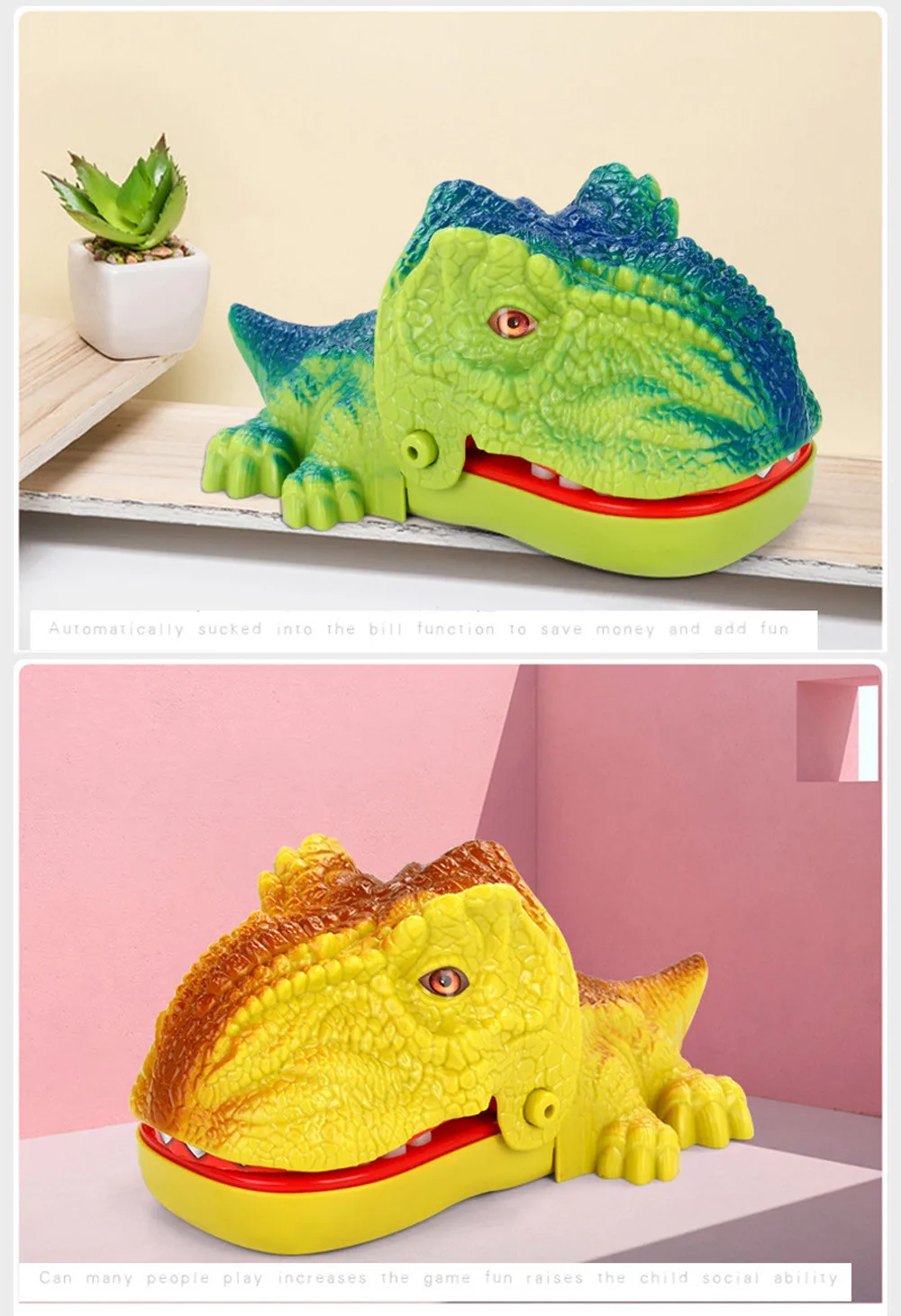Модные динозавры сумасшедшие кусающиеся руки пальчиковые игрушки с забавным звуком Вечерние игры для семьи смешная игра FD