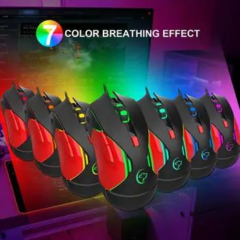 

HobbyLane G837 Wired Gaming Mouse Competitive Game Luminous Mouse Colorful Lighting Game Computer Mouse
