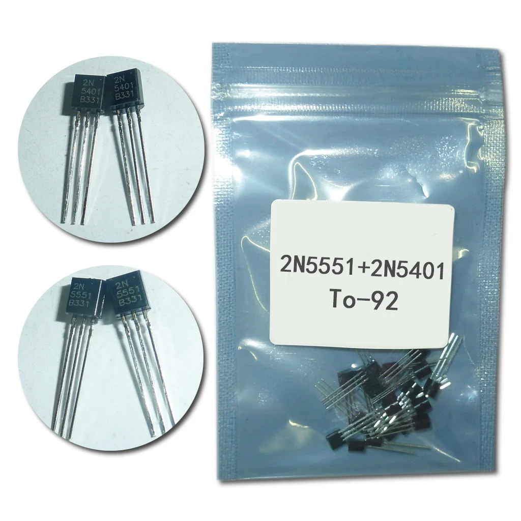 50pcs/lot Transistor DIP 2N5551 2N5401 5551 5401 TO-92 (25PCS* 2N5401+25PCS* 2N5551 ) photo