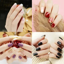 Joyme Цветочная пленка для ногтей 20 наклеек s водонепроницаемый длинный прочный стержень полностью наклейка для ногтей винно-красный стикер для ногтей в настоящее время