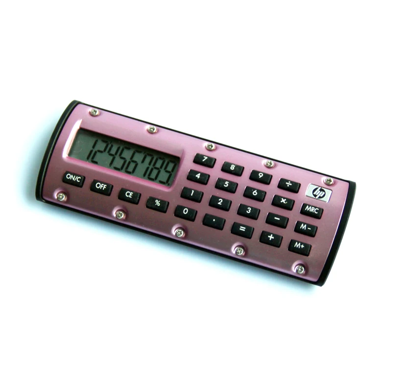 Мини-калькулятор Hp Quick Calc милый калькулятор портативный с маленьким милым калькулятором с магнитом светодиодный карманный студенческий калькулятор