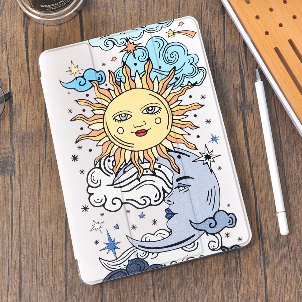 Sun and Moon Case for Mini 5 Pro 11 2021 Air 4 10.2 iPad 8th Generation Tablet Shell 7th Silicone Air 2 6th 5th Cover