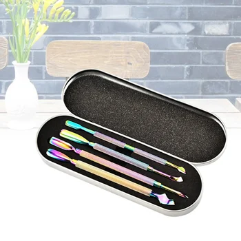 

1Set Cuticle Remover Dead Skin Fork Nail File Buffer Stainless Steel Double Head Dual-use Portable Auxiliary Tool