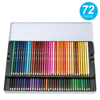 

Professional 72 Colored Pencils Set Oil Color Pencils with Metal Storage Case for Art Supplies Drawing Sketching Writing Books