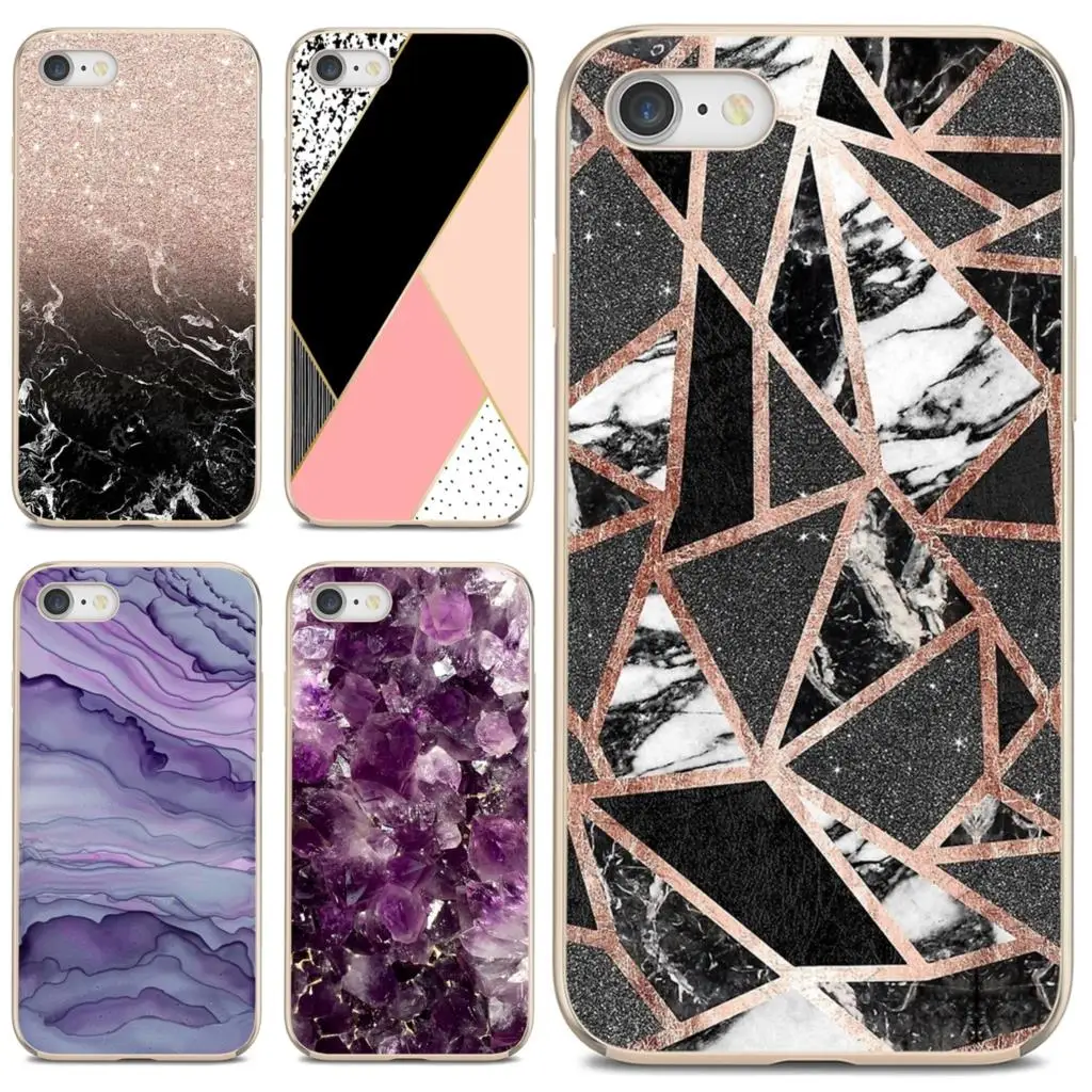For ZTE Blade A520 A512 A452 A602 A5 2019 V6 V7 V8 V9 V10 Lite Viat Rose-Gold-Glitter-Marble Soft TPU Phone Cover | Мобильные