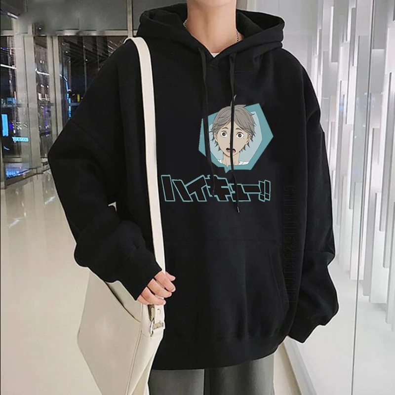 

Haikyuu Koushi Sugawara Print Hoodies Men Harajuku Japan Anime Funny Graphic Volleyball Junior Sweatshirt Warm Streetwear
