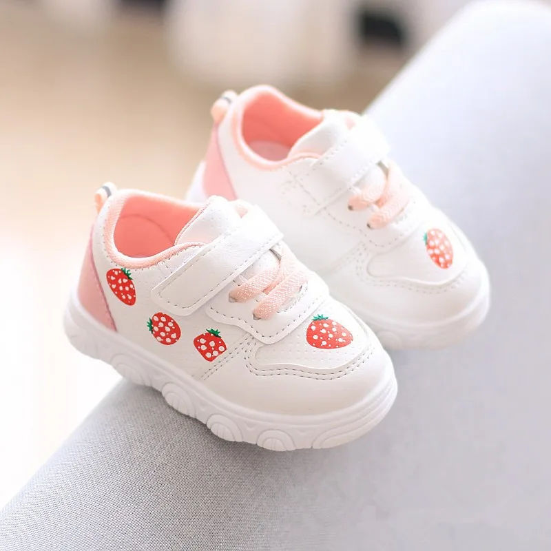 Sneakers Casual-Shoes Toddler Strawberry Baby Girls Boys Spring New Autumn Pu for Pineapple-Pattern