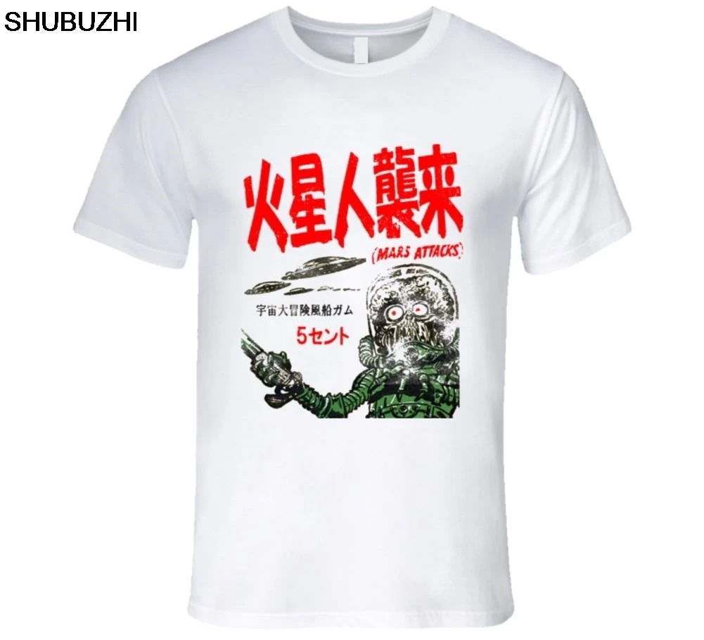 

MARS ATTACKS JAPANESE STYLE, POSTER VINTAGE FUN T Shirt men cotton t-shirts summer brand tshirt euro size 4XL 5XL