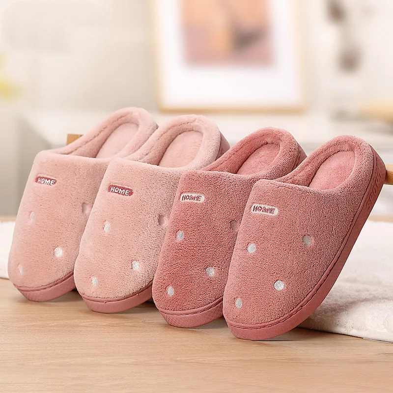 Тапки женские домашние без застежки искусственный мех плоская подошва сланцы