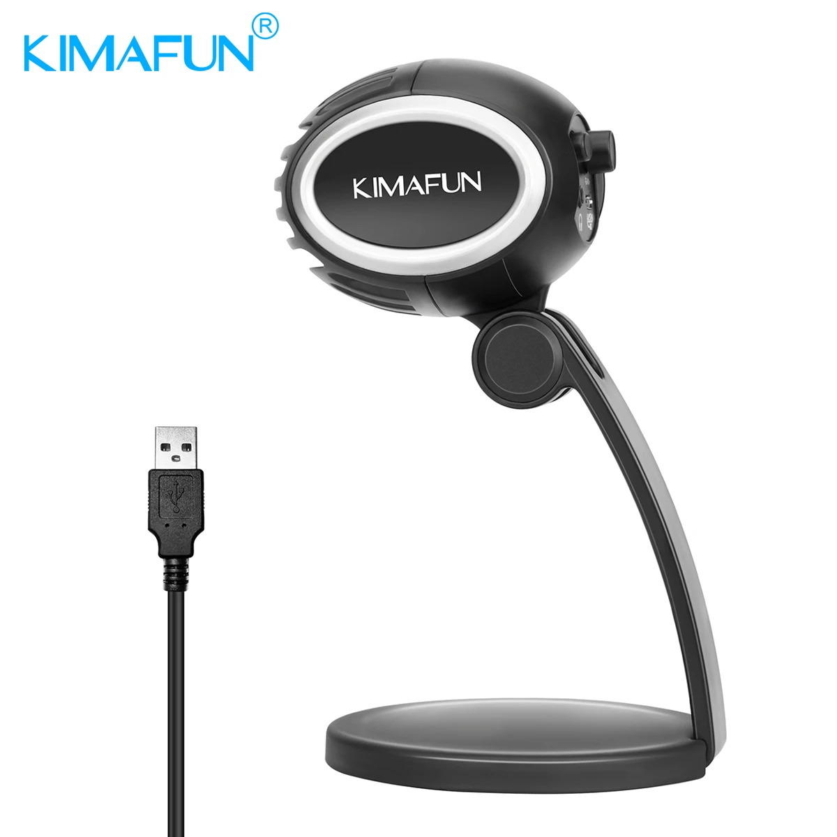 KIMAFUN металлический USB конденсаторный микрофон записи для ноутбуков, Mac или Windows Кардиоидная студийная запись вокала голоса, YouTube